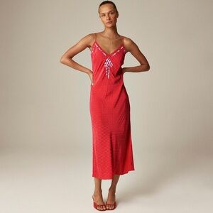 NWT Rouje x J Crew Swoon Slip Dress In Polka Dot Size 4